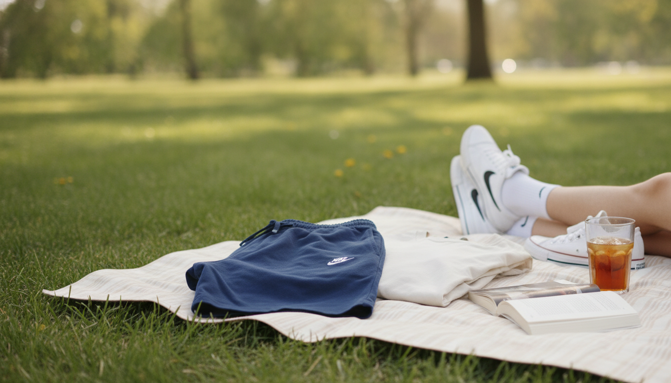 Nike Men’s Blue Cotton Shorts: Soft Daily Comfort