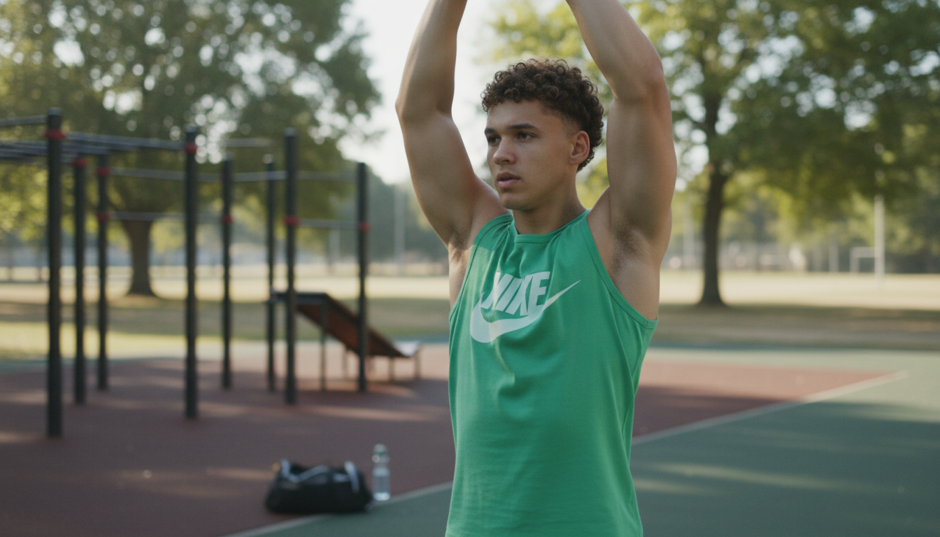 Nike Men’s Green Sleeveless Undershirt for Training