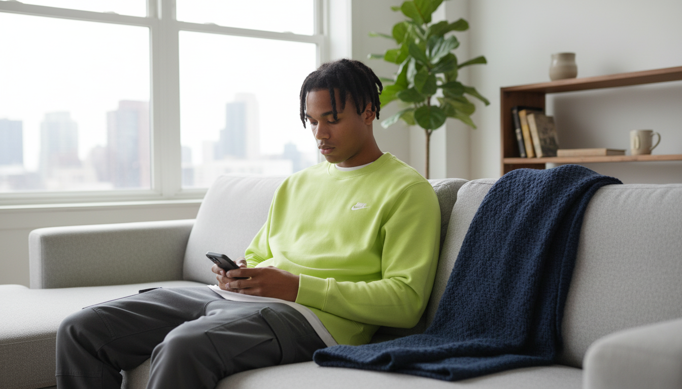Nike Men’s Green Sweatshirt: Clean Color, Easy Layering