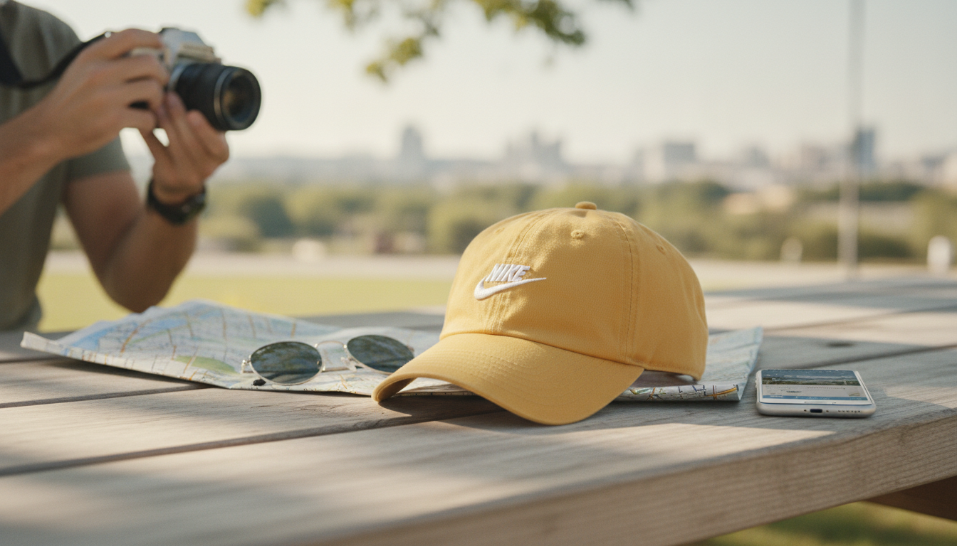 Nike Men’s Yellow Printed Cap: Bold, Easy Style
