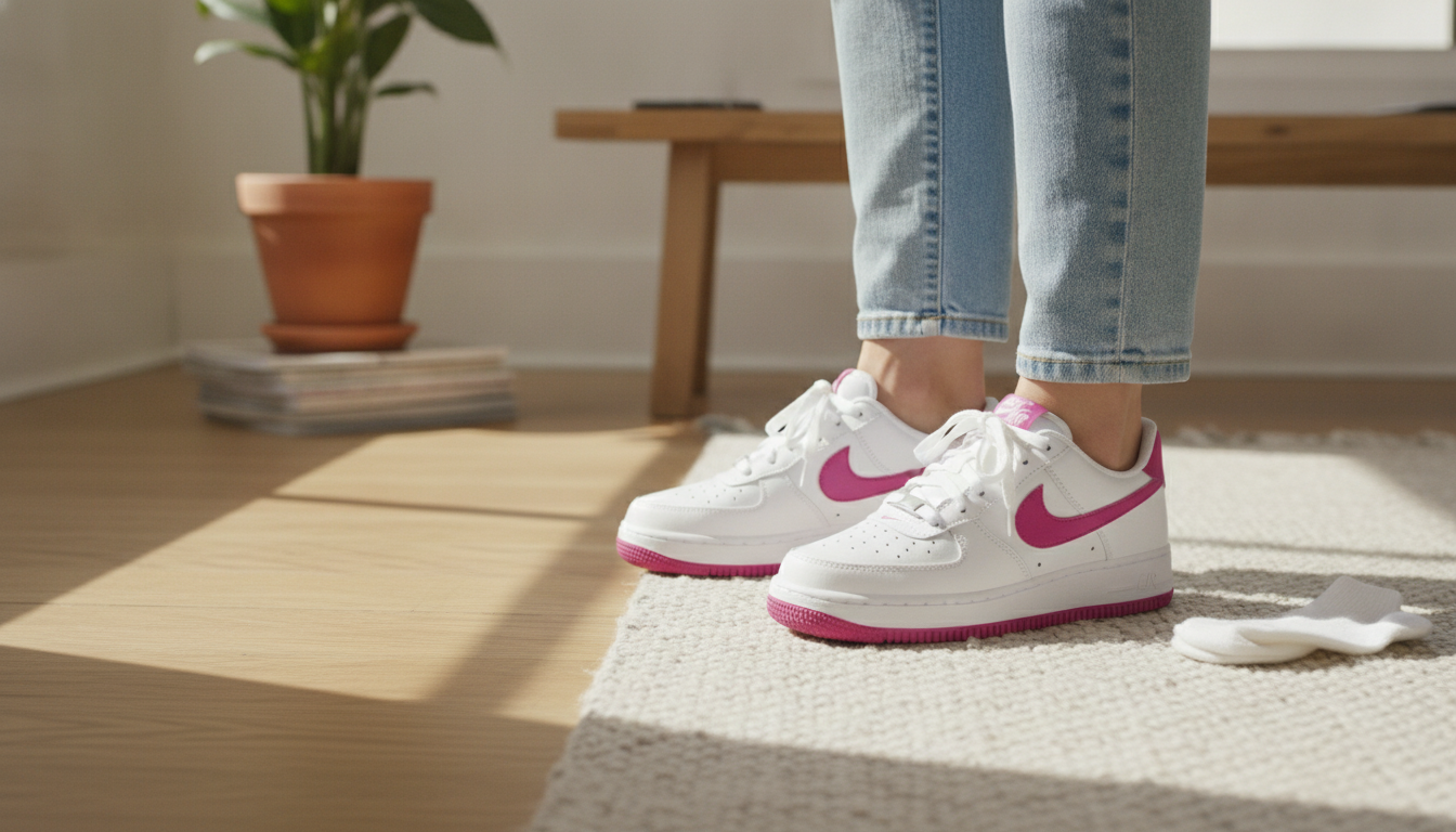 Nike Fuchsia Slip-On Lace-Up Sneakers: Fit & Style